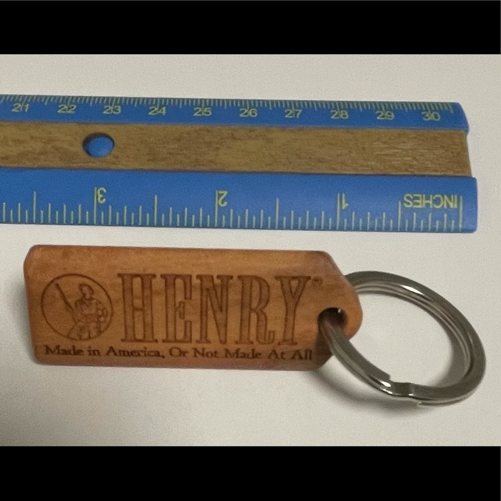 HENRY Rifles Keychain Wooden USA Rifles W/ Keyring